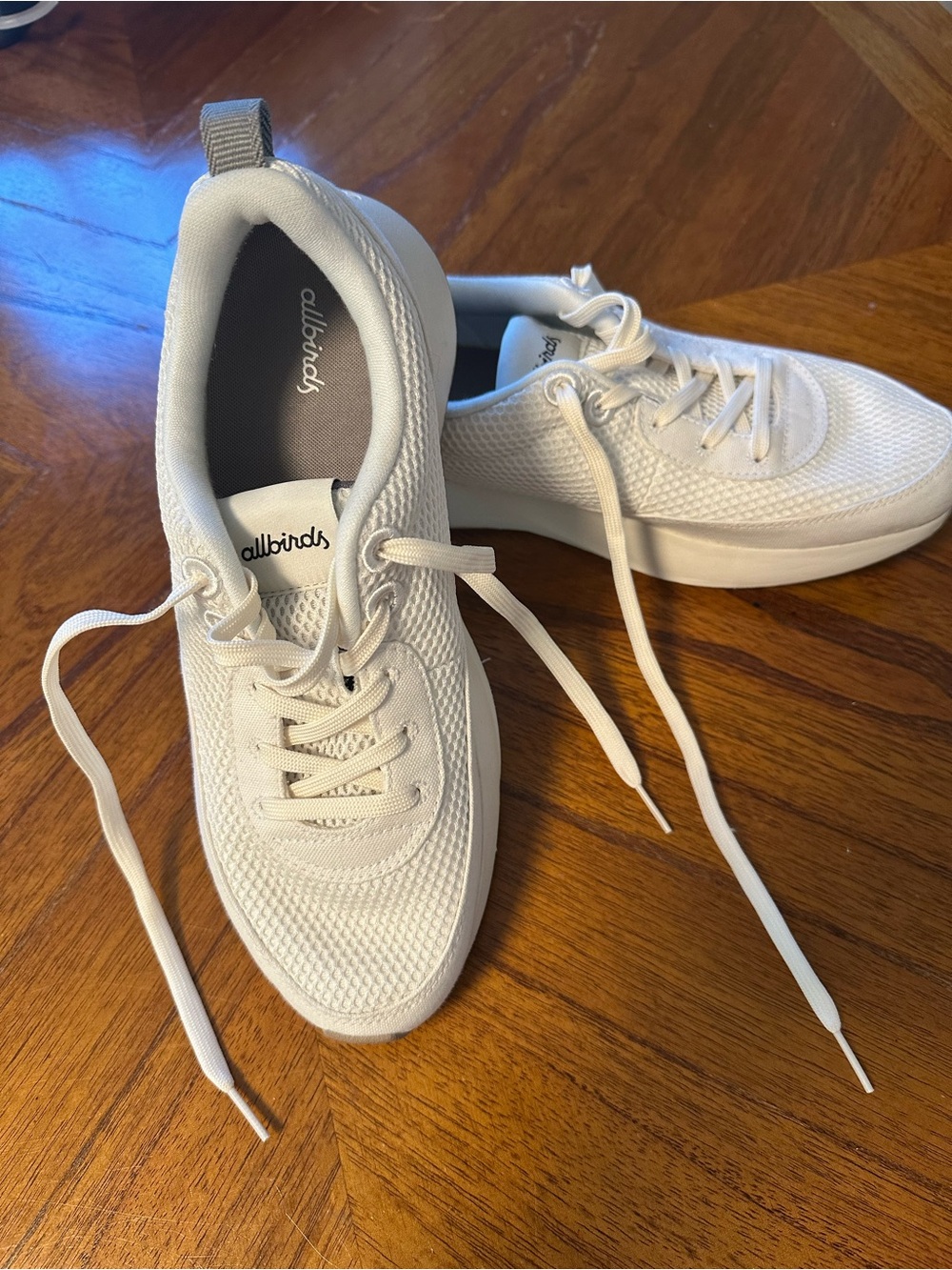 allbirds Women's White Knit Low-Top Sneakers